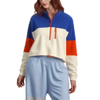 Women's Drawstring Long Sleeve Half zip up Cropped pullover Casual Plain Hoodies for Women Workout Crop Tops Sweatshirt 