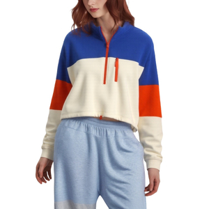 Women's Drawstring Long Sleeve Half zip up Cropped pullover Casual Plain Hoodies for Women Workout Crop Tops Sweatshirt 