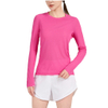 Custom Women's Long Sleeve Shirts Advantageous Workout Yoga Crop Top Fitness Yoga Sports Gym Shirt