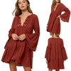 Coverup Summer Dresses for Women Casual Loose Long Sleevele Sundresses