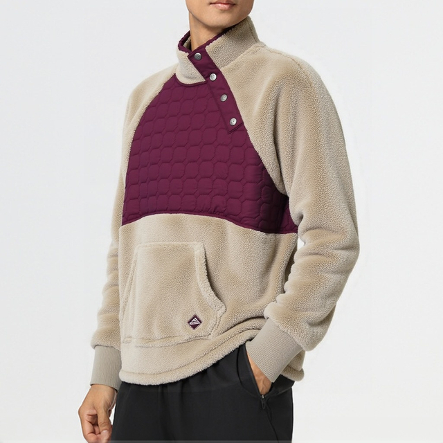 Men's Loose Fit Oblique buckle Heavyweight Sweatshirt