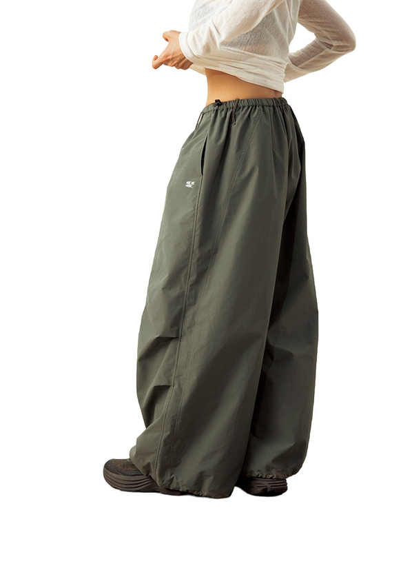 Slim waist trousers drawstring version air pants loose casual pants