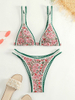 Women's Triangle Bikini Floral String Bikini Set Two Piece Swimsuit Bathing Suits