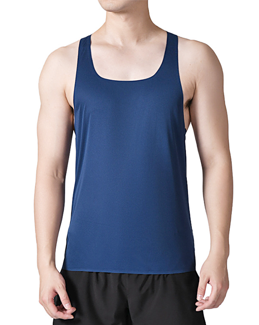 Ice Silk Workout Tank Tops Quick Dry Plus Size Men’s Muscle Vests Custom Running Singlet Men Gym Tank Top