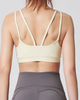 Custom Wholesale Women Thin Shoulder Straps Gym Outfits Fitness Running Sports Underwear Sports Yoga Bra