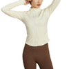 Slim Fit Design High Stretch Stand-up Collar Yoga Tops Full Zipper Sweat-wicking Sports Jacket for Women