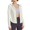 Custom Logo Sportswear Workout Quick Dry Women Full Zip Sports Shirts Zipper Fitness Gym Tops Yoga Jacket