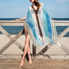 Women's Knitted Swimsuit Cover Up Hollow Out Swim Cover Up Loose Fit Dress Beachwear Coverup Dresses with Tassel
