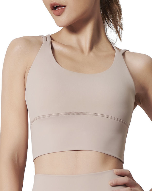 Fashion Workout Gym Wear Yoga Bra Sport Ladies Women Exercise Cross Strap Sport Bra Top Push Up Breathable Running Vest Bra for Fitness Sportswear Gym