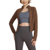 Slim Fit Design High Stretch Stand-up Collar Yoga Tops Full Zipper Sweat-wicking Sports Jacket for Women
