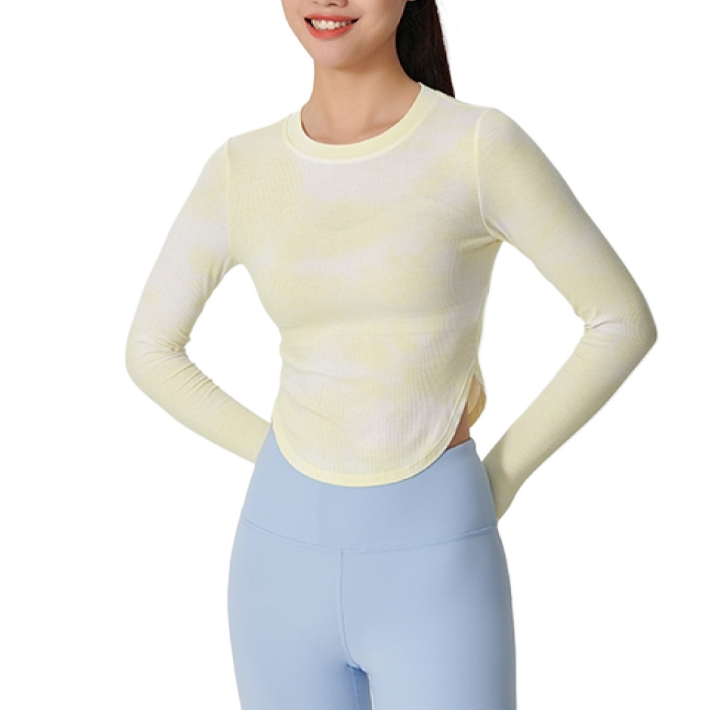 Women Athletic Workout Training Compression Gym Women Sport Long Sleeves Crop Top