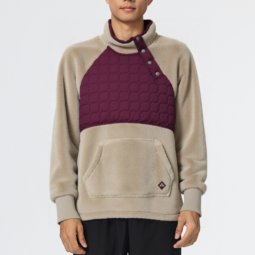 Men's Loose Fit Oblique buckle Heavyweight Sweatshirt
