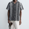 Knitted Mens Jacquard Knit Shirts