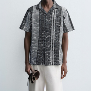 Knitted Mens Jacquard Knit Shirts