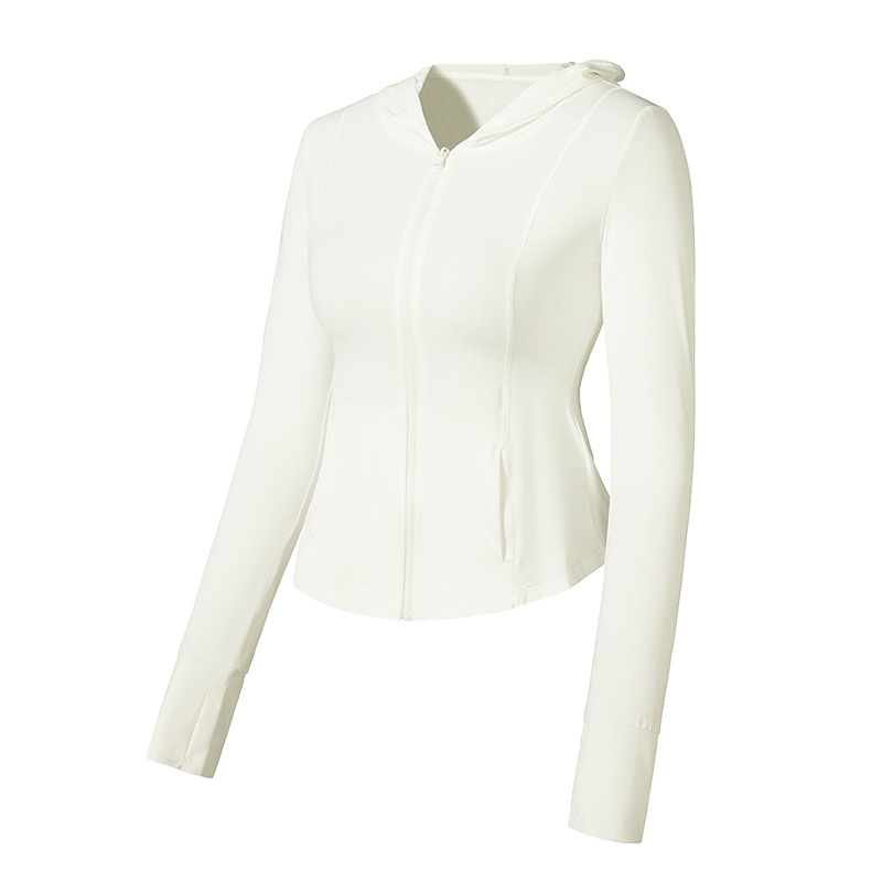 YOGA Womens Butterluxe Full Zip Workout Hoodie Jackets Slim Fit Hooded Athletic Yoga Lightweight Jacket with Thumb Holes