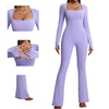 2-Piece Seamless Moisture-Wicking Workout Set for Women Gym Fitness Running Yoga Sportswear
