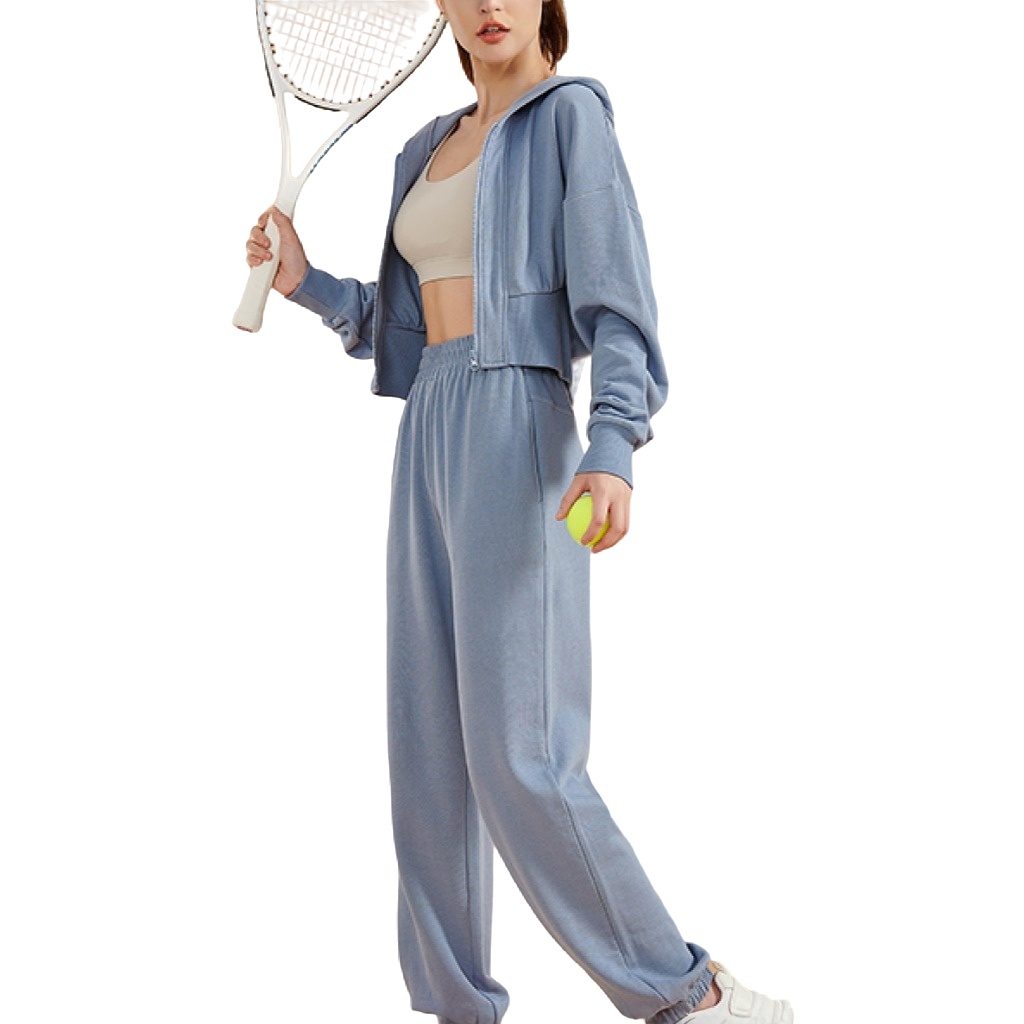 Long Sleeve Comfort Sports Hoodie Full Zip Running Shirt Sports Top Yoga Jacket