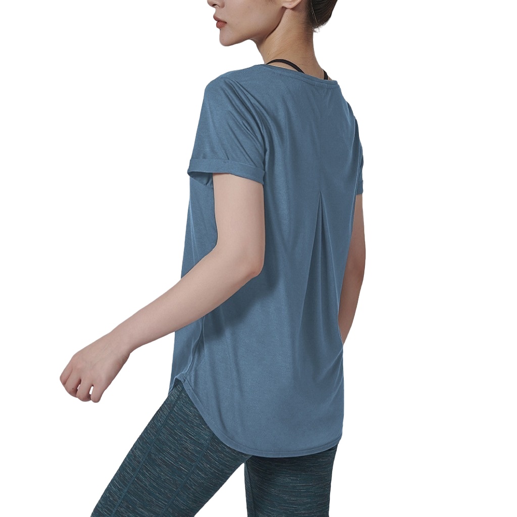 Wholesale Losse Quick Dry Yoga Gym Wear Women Slim Fit Crop Top T Shirt