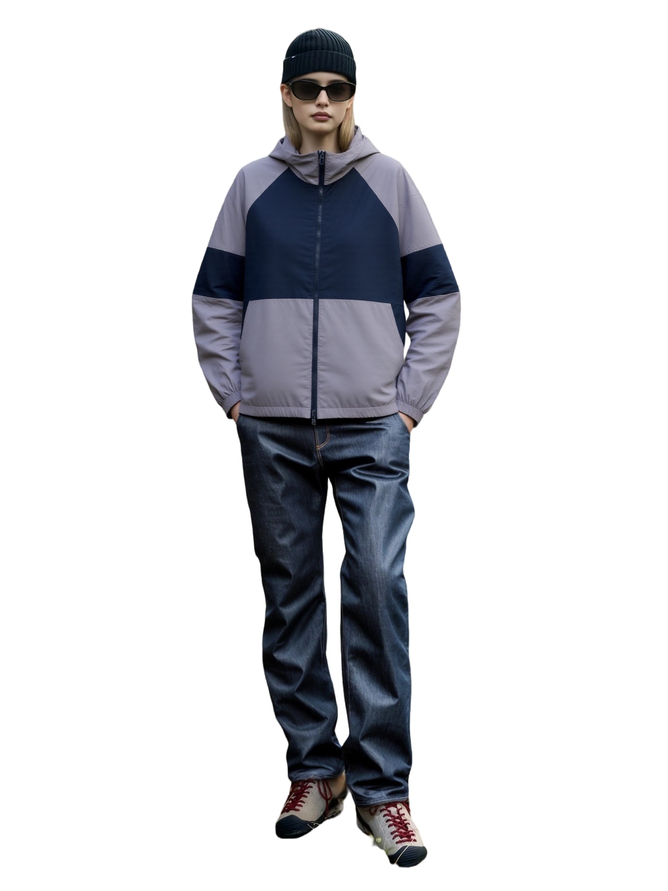 WoMen's Windproof Rainproof Lightweight Packable Jacket - Hooded Summer Outdoor Coat Converts to Bag for Camping, Running & Travel
