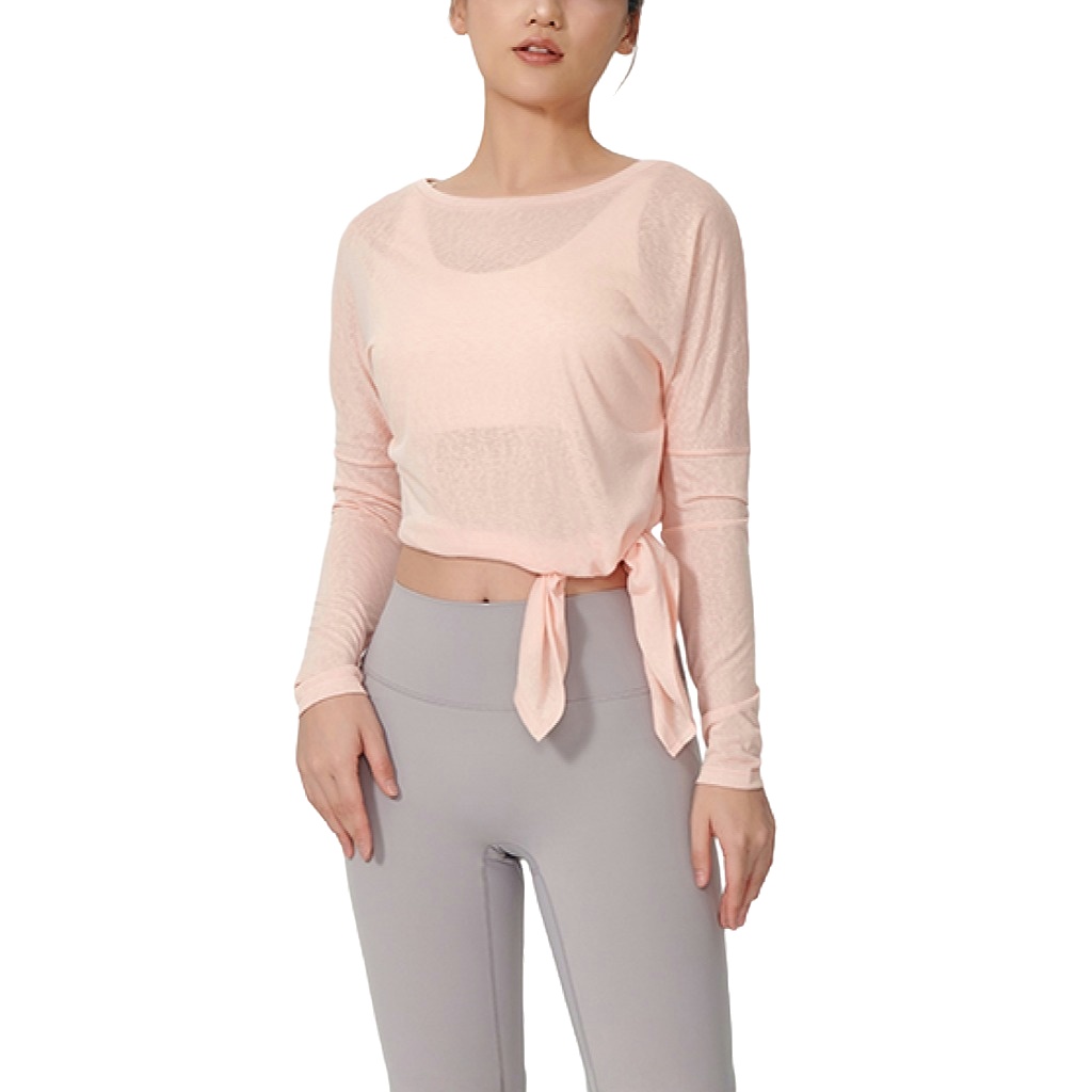 Women's Loose Top Breathable Cotton T-Shirt Summer Fitness & Yoga Cover-Up Outer Wear