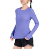 Custom Women's Long Sleeve Shirts Advantageous Workout Yoga Crop Top Fitness Yoga Sports Gym Shirt