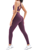 Women's Yoga Outfits 2 Piece High Waisted Leggings with Sports Bra Gym Clothes Sets