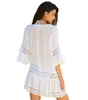 Women's Cover Up Short Sleeve Bathing Suit Cover Ups Crew Neck Tie Beach Coverup Dress