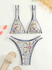 Women's Triangle Bikini Floral String Bikini Set Two Piece Swimsuit Bathing Suits