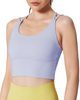 Fashion Workout Gym Wear Yoga Bra Sport Ladies Women Exercise Cross Strap Sport Bra Top Push Up Breathable Running Vest Bra for Fitness Sportswear Gym