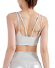 Custom Sexy Fitness Exercise Solid Color Shiny High Impact Yoga Sports Bra