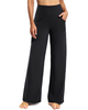 Womens Wide Leg Yoga Pants Casual Work Dress Pants Lounge Sweatpants High Waist Comfy Loose Trousers with Pockets