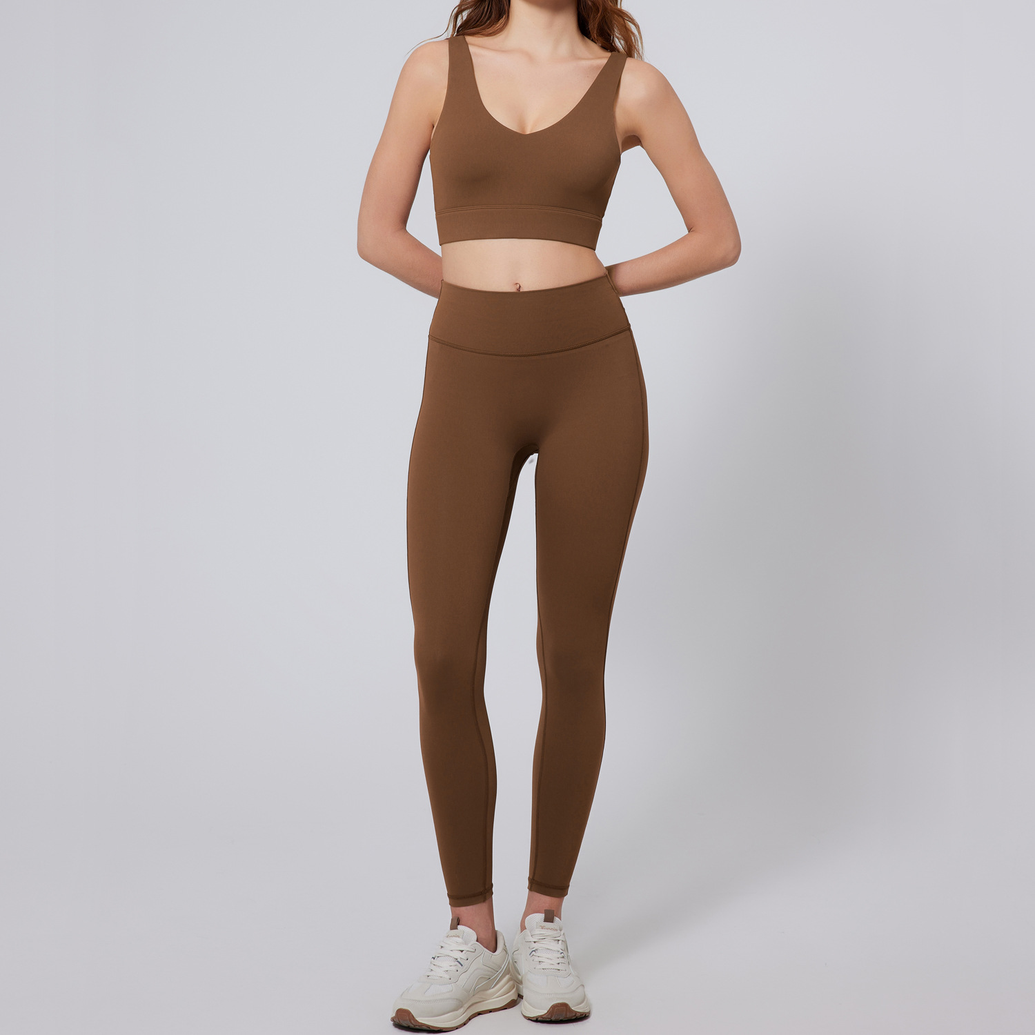 Womens Workout Sets Adjustable Straps Sports Bras and High Waist Leggings Sets Pilates 2 Piece Outfits for Women