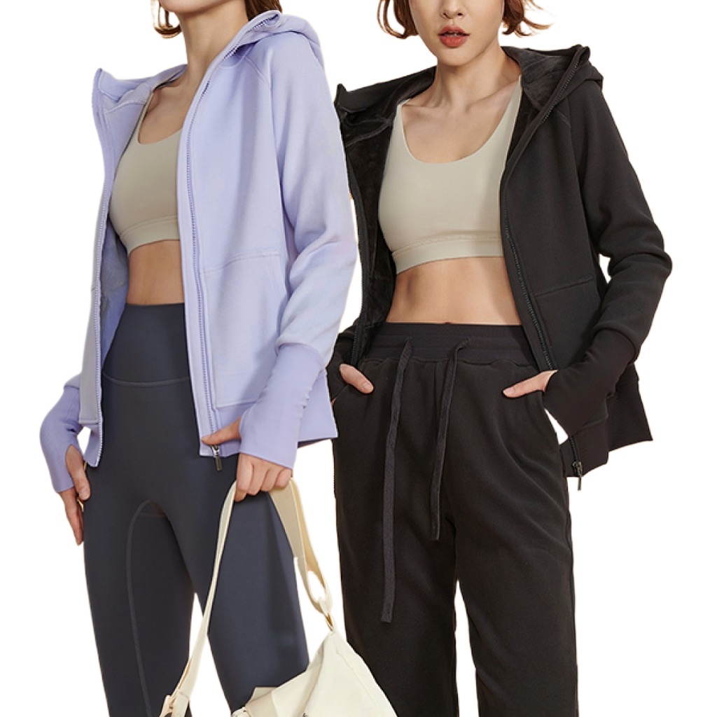 Custom Logo Workout Clothing Fitness Women’s Sport Full Zip Running Yoga Jacket