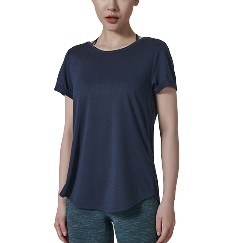 Wholesale Losse Quick Dry Yoga Gym Wear Women Slim Fit Crop Top T Shirt