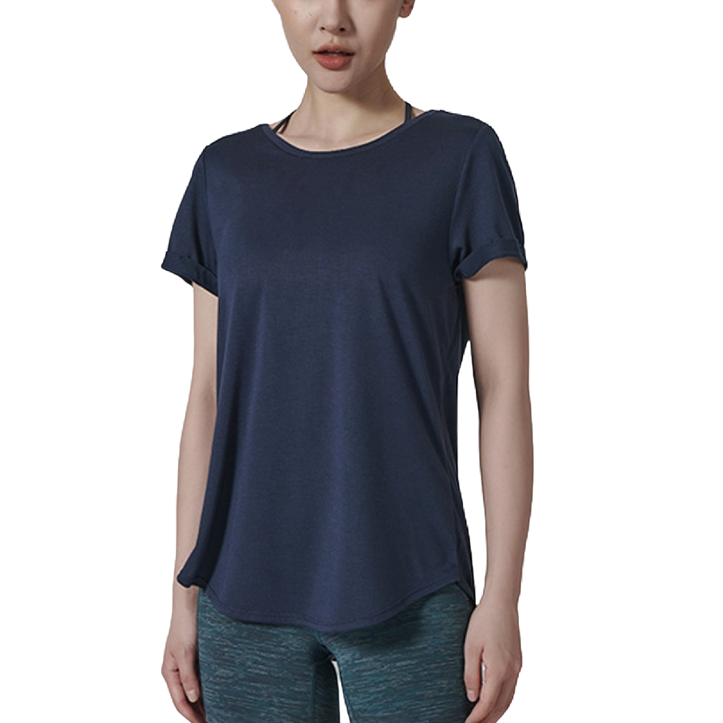 Wholesale Losse Quick Dry Yoga Gym Wear Women Slim Fit Crop Top T Shirt