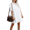 Womens Summer Dresses 2025 Loose Crew Neck Short Sleevele Dress Swimsuit Coverup