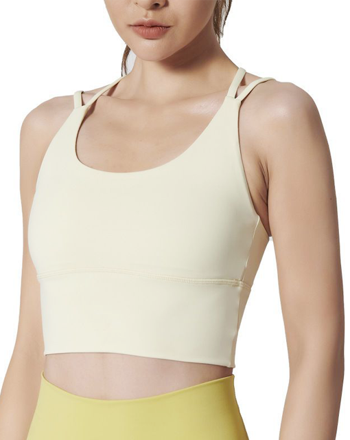 Fashion Workout Gym Wear Yoga Bra Sport Ladies Women Exercise Cross Strap Sport Bra Top Push Up Breathable Running Vest Bra for Fitness Sportswear Gym