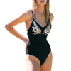 Plus Size Swimsuits Bathing Suit Swimwear One Piece Modest Monokini Tropical Swimwear Swimsuits Embroidery Swimsuits for Women 