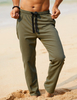 Men's Lightweight Sweatpants Loose Fit Open Bottom Athletic Workout Gym Pants with Zipper Pockets