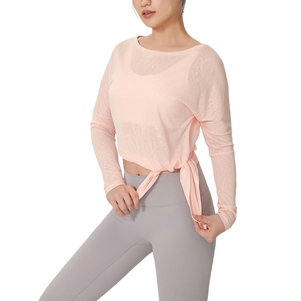 Women's Loose Top Breathable Cotton T-Shirt Summer Fitness & Yoga Cover-Up Outer Wear