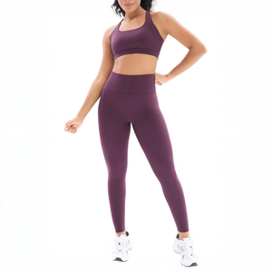Women's Yoga Outfits 2 Piece High Waisted Leggings with Sports Bra Gym Clothes Sets
