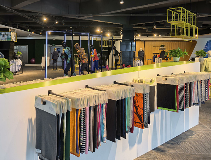 Fashion showroom with garment display