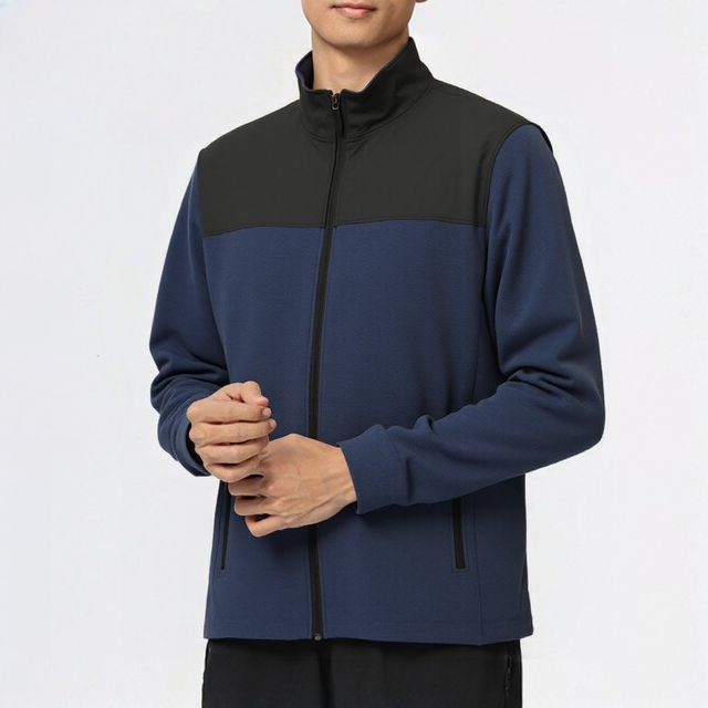 Men's Lightweight Full Zip Jackets Stand Collar Bomber Jacket Casual Outwear