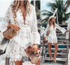 Swimsuit Coverups for Women Lace Beach Cover Up Bathing Suit Swim Dress