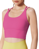 Fashion Workout Gym Wear Yoga Bra Sport Ladies Women Exercise Cross Strap Sport Bra Top Push Up Breathable Running Vest Bra for Fitness Sportswear Gym