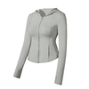YOGA Womens Butterluxe Full Zip Workout Hoodie Jackets Slim Fit Hooded Athletic Yoga Lightweight Jacket with Thumb Holes