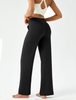 Womens Wide Leg Yoga Pants Casual Work Dress Pants Lounge Sweatpants High Waist Comfy Loose Trousers with Pockets