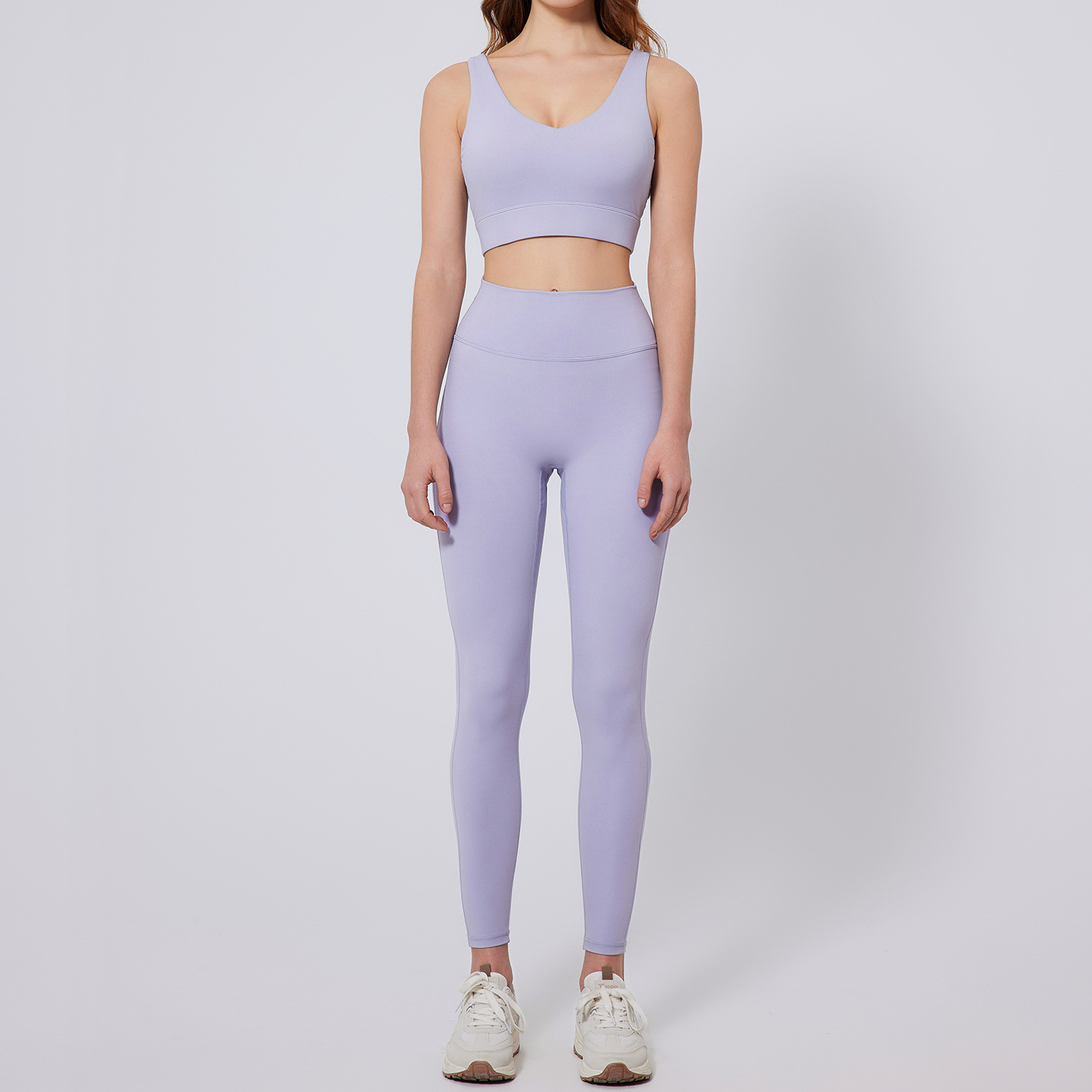 Womens Workout Sets Adjustable Straps Sports Bras and High Waist Leggings Sets Pilates 2 Piece Outfits for Women