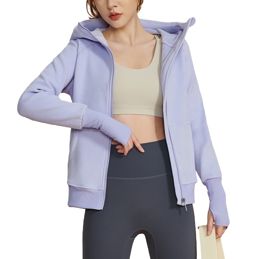 Custom Logo Workout Clothing Fitness Women’s Sport Full Zip Running Yoga Jacket