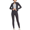 Slim Fit Design High Stretch Stand-up Collar Yoga Tops Full Zipper Sweat-wicking Sports Jacket for Women